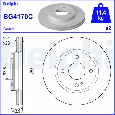 Disc Frana Delphi Ford BG4170C