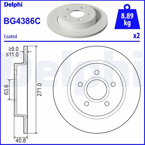 Disc Frana Delphi Ford BG4386C