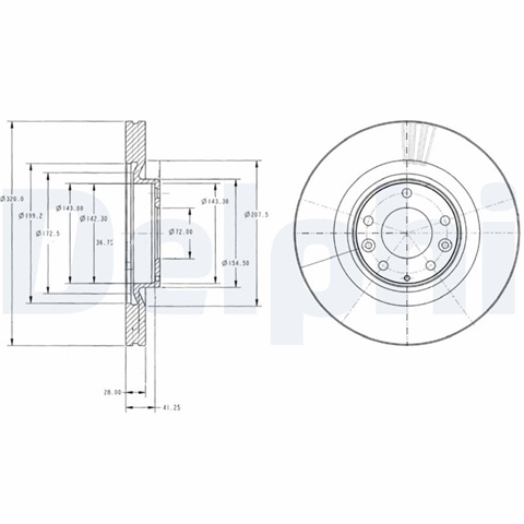 Disc Frana Delphi Ford Usa BG9104