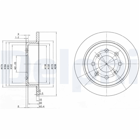 Disc Frana Delphi Honda BG2538