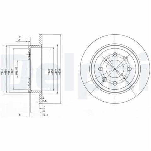 Disc Frana Delphi Honda BG2538