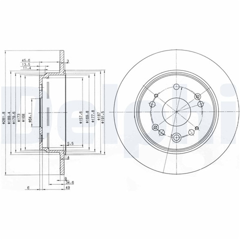 Disc Frana Delphi Honda BG3979