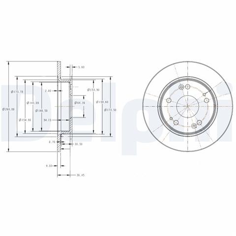 Disc Frana Delphi Honda BG4118C