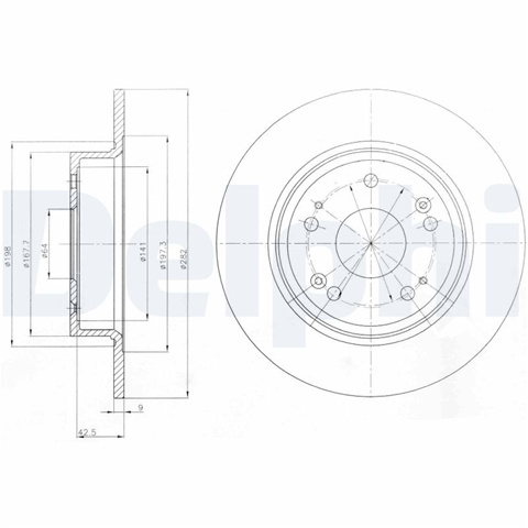 Disc Frana Delphi Honda BG4249