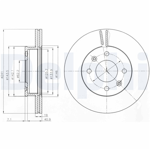 Disc Frana Delphi Hyundai BG4009