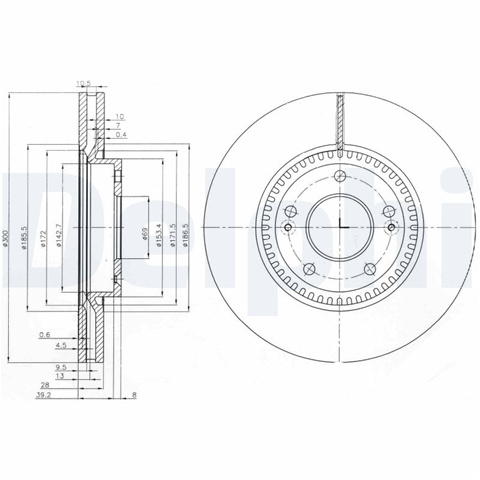 Disc Frana Delphi Hyundai BG4011