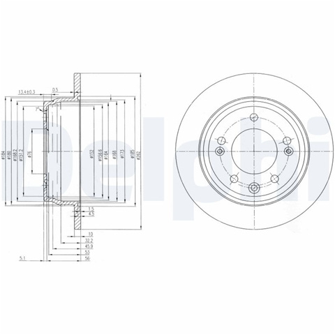 Disc Frana Delphi Hyundai BG4082C