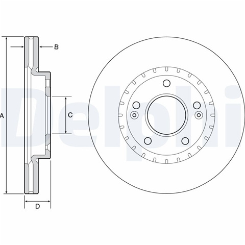 Disc Frana Delphi Hyundai BG4565C