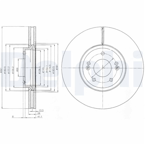 Disc Frana Delphi Hyundai BG9056C