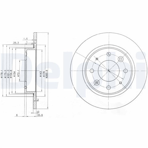 Disc Frana Delphi Kia BG3336