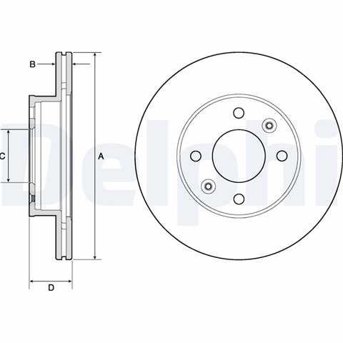 Disc Frana Delphi Kia BG3935C