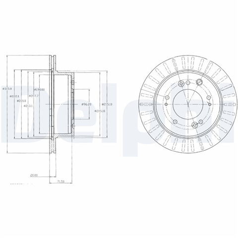 Disc Frana Delphi Kia BG4331