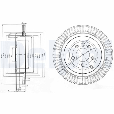 Disc Frana Delphi Land Rover BG3925C