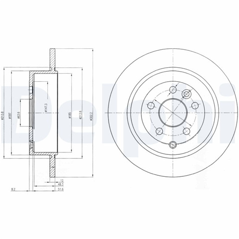 Disc Frana Delphi Land Rover BG4124C