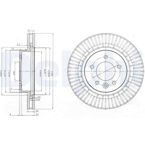 Disc Frana Delphi Land Rover BG9006C