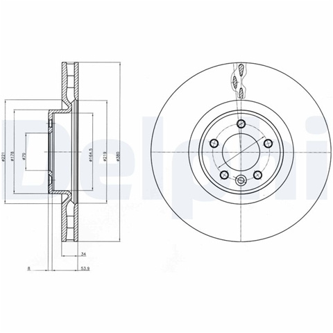Disc Frana Delphi Land Rover BG9079C