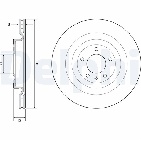 Disc Frana Delphi Land Rover BG9126C