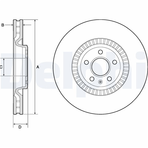 Disc Frana Delphi (livrabil Numai Pereche) Audi BG9171C