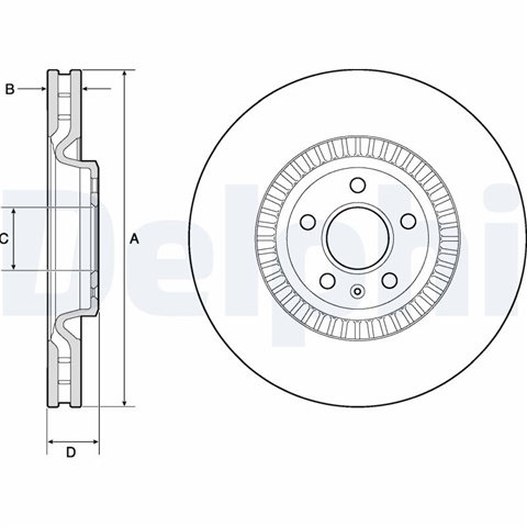 Disc Frana Delphi (livrabil Numai Pereche) Audi BG9171C