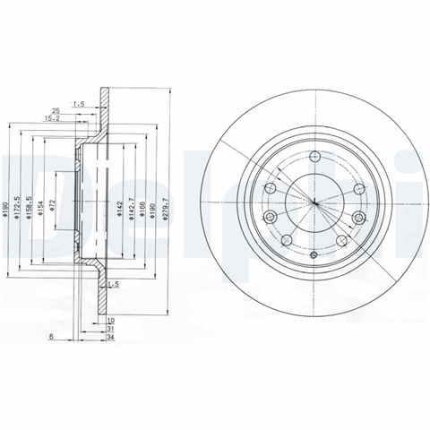 Disc Frana Delphi Mazda BG3875C