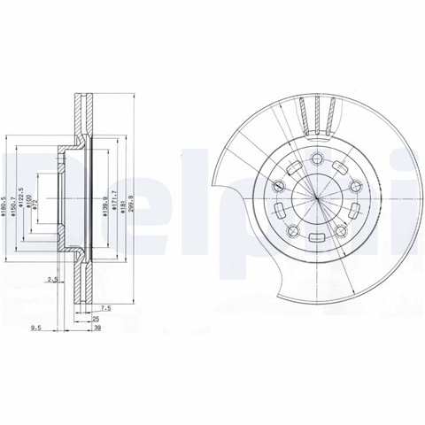 Disc Frana Delphi Mazda BG3928