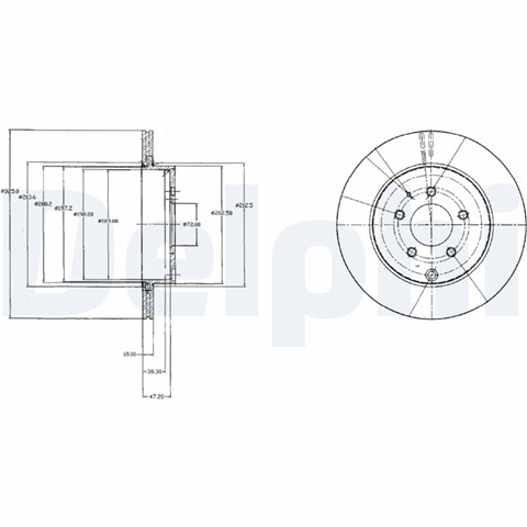 Disc Frana Delphi Mazda BG4341