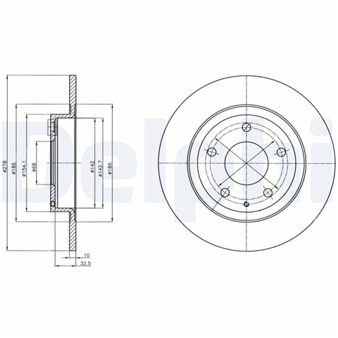 Disc Frana Delphi Mazda BG4534C