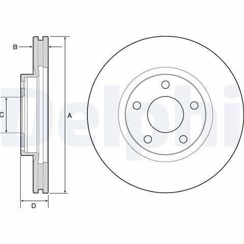Disc Frana Delphi Mazda BG4562C