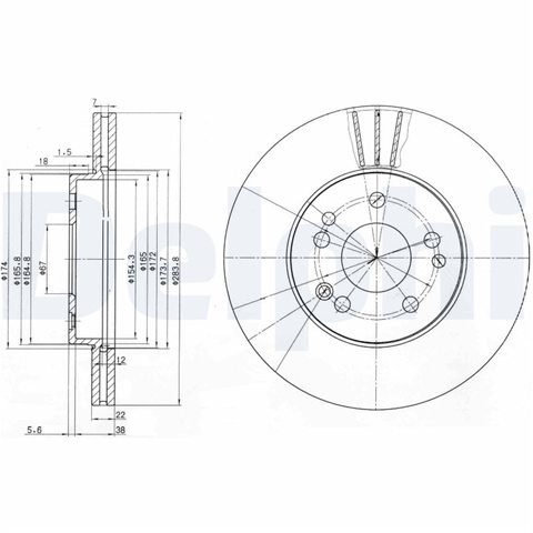 Disc Frana Delphi Mercedes-Benz BG2345