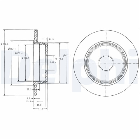 Disc Frana Delphi Mercedes-Benz BG2510