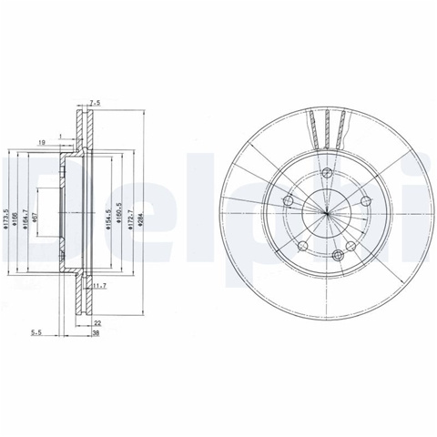 Disc Frana Delphi Mercedes-Benz BG2768