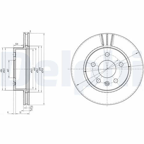 Disc Frana Delphi Mercedes-Benz BG3296