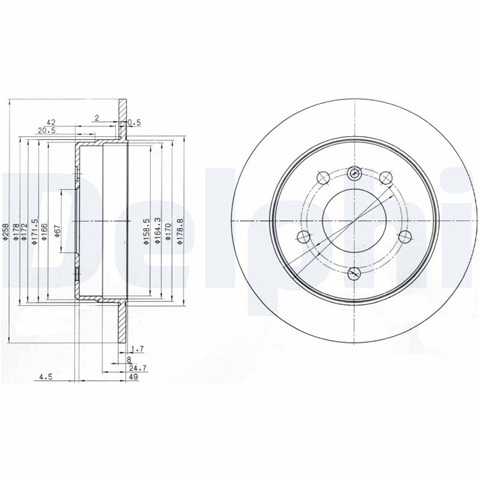 Disc Frana Delphi Mercedes-Benz BG3710