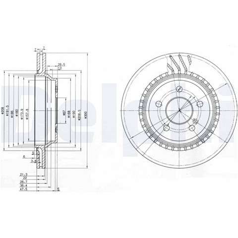 Disc Frana Delphi Mercedes-Benz BG3726