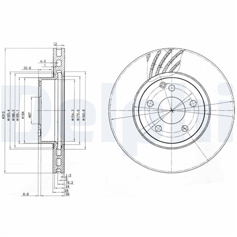 Disc Frana Delphi Mercedes-Benz BG3756