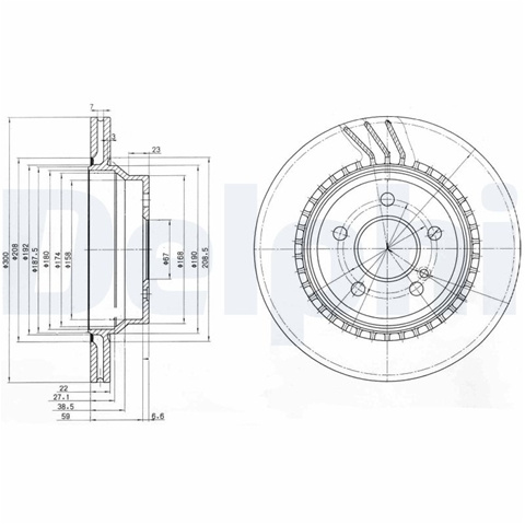 Disc Frana Delphi Mercedes-Benz BG3758