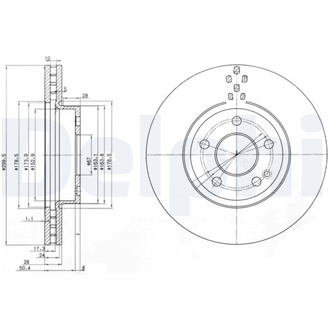 Disc Frana Delphi Mercedes-Benz BG3838
