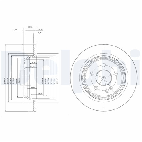 Disc Frana Delphi Mercedes-Benz BG3969
