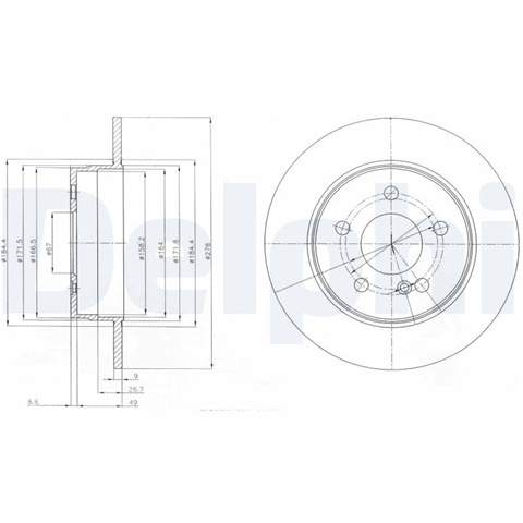 Disc Frana Delphi Mercedes-Benz BG4152
