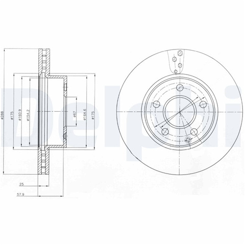 Disc Frana Delphi Mercedes-Benz BG4227C