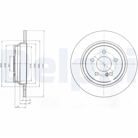 Disc Frana Delphi Mercedes-Benz BG4298C