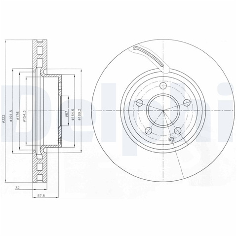 Disc Frana Delphi Mercedes-Benz BG9075C