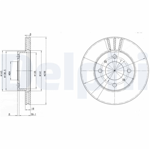 Disc Frana Delphi Mitsubishi BG2810