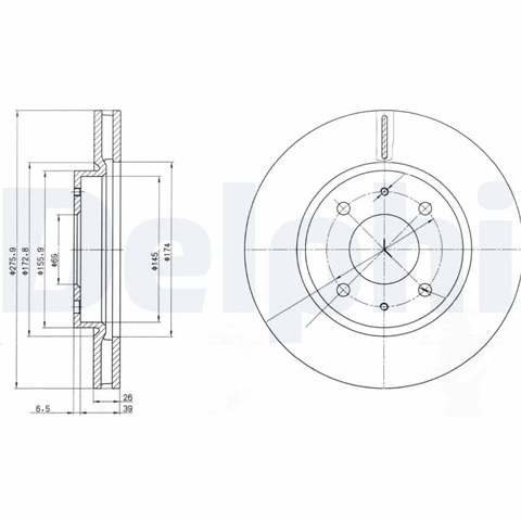 Disc Frana Delphi Mitsubishi BG4068