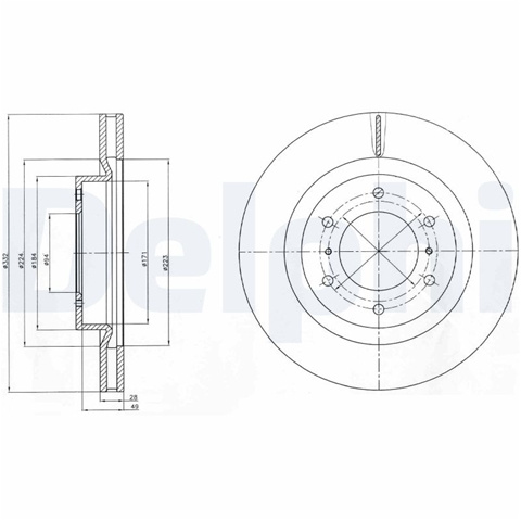 Disc Frana Delphi Mitsubishi BG4228