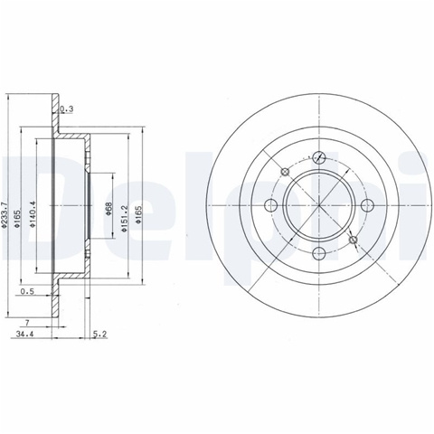 Disc Frana Delphi Nissan BG3126