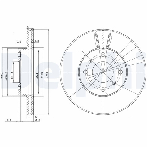 Disc Frana Delphi Nissan BG3596