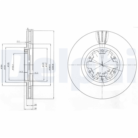 Disc Frana Delphi Nissan BG3972