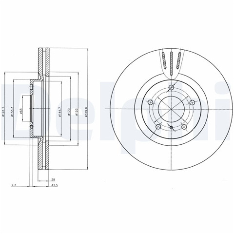 Disc Frana Delphi Nissan BG4107
