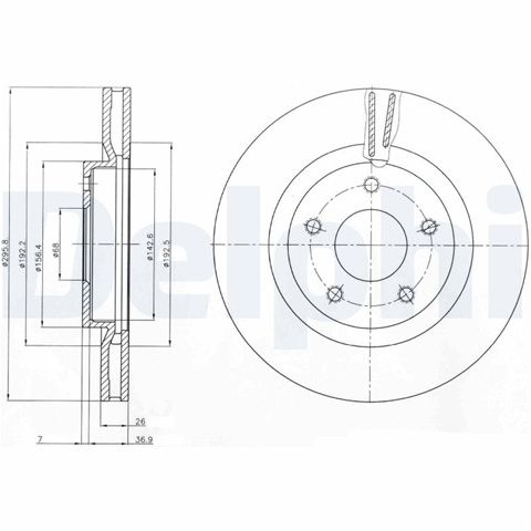 Disc Frana Delphi Nissan BG4109C
